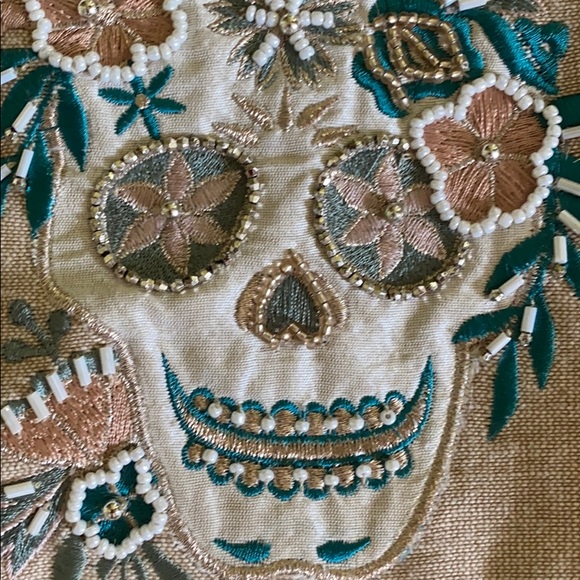 Skull beaded zipper bag - Picture 2 of 3